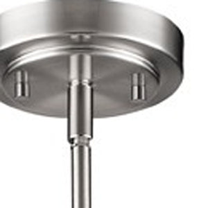 Homeroots Silver Hanging Light With Frosted Glass Shade   398217