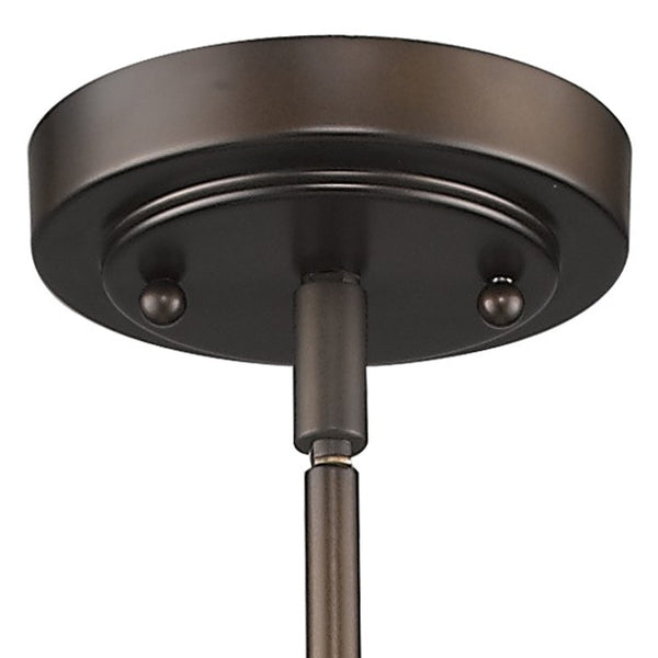 Homeroots Bronze Frosted Glass Hanging Light   398218