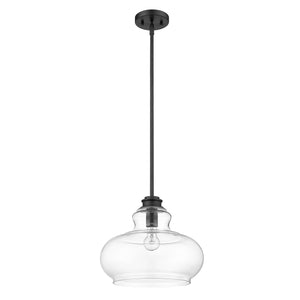 Homeroots Torrel 1-light Matte Black Pendant   398220