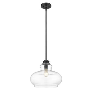 Homeroots Torrel 1-light Matte Black Pendant   398220