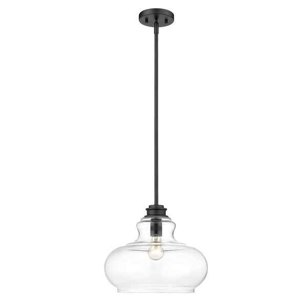 Homeroots Torrel 1-light Matte Black Pendant   398220