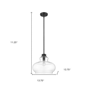 Homeroots Torrel 1-light Matte Black Pendant   398220