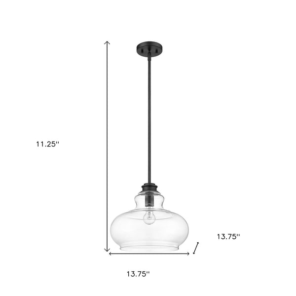 Homeroots Torrel 1-light Matte Black Pendant   398220