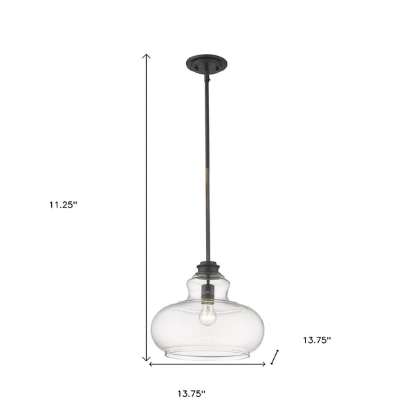 Homeroots Torrel 1-light Oil-rubbed Bronze Pendant   398221