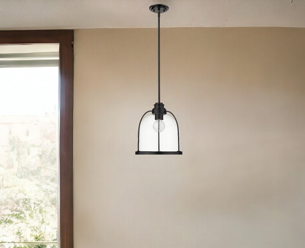 Homeroots Stanton 1-light Matte Black Pendant   398222