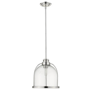 Homeroots Stanton 1-light Polished Nickel Pendant   398224