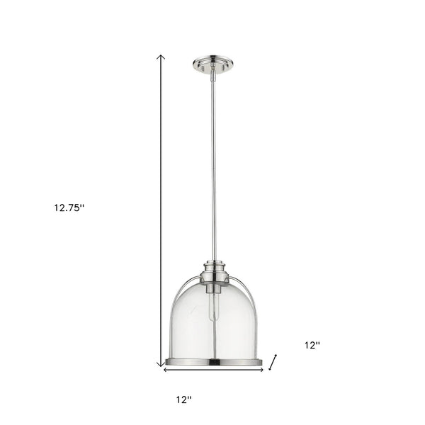 Homeroots Stanton 1-light Polished Nickel Pendant   398224