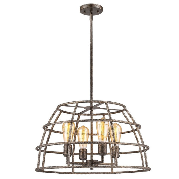 Metal Four Bulb Dimmable Flush Ceiling Light with Shades for Modern Living Spaces