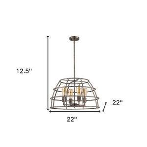 Metal Four Bulb Dimmable Flush Ceiling Light with Shades for Modern Living Spaces