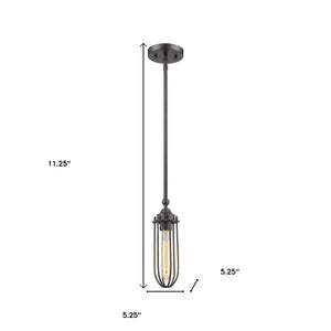 Homeroots Modern Bronze Mini Pendant Hanging Light   398228