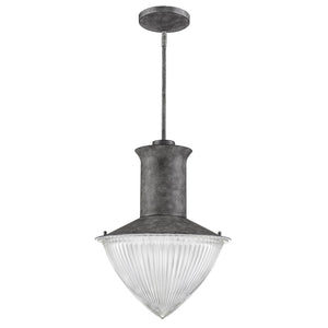 Homeroots Skylar 1-light Ash Pendant With Halophane Glass Shade   398229