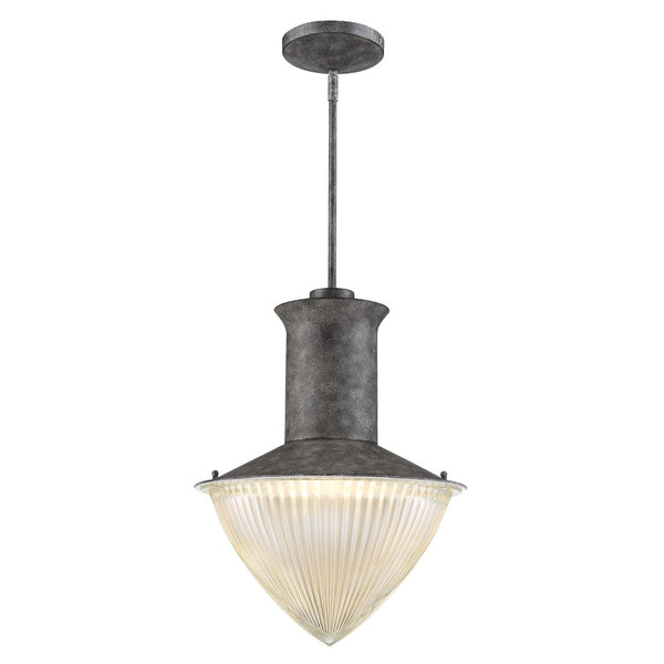 Homeroots Skylar 1-light Ash Pendant With Halophane Glass Shade   398229