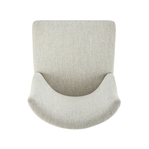 New Paris Fabric Chair - Set of 2 Rice, Beige, Natural Wood Legs 398236-RIKD New Pacific Direct