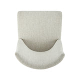 New Paris Fabric Chair - Set of 2 Rice, Beige, Natural Wood Legs 398236-RIKD New Pacific Direct