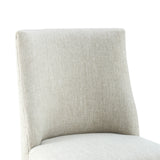 New Paris Fabric Chair - Set of 2 Rice, Beige, Natural Wood Legs 398236-RIKD New Pacific Direct