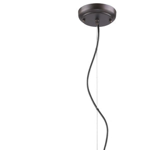 Homeroots Alcove 4-light Oil-rubbed Bronze Pendant With Raw Brass Interior Shade   398238
