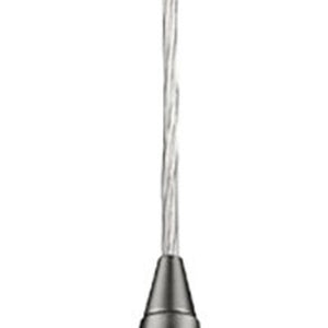 Homeroots Narrow Silver Hanging Light With Glass Studs   398240