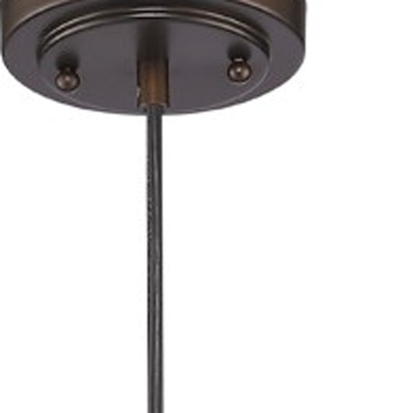 Homeroots Antique Bronze Wire Pendant Hanging Light   398244