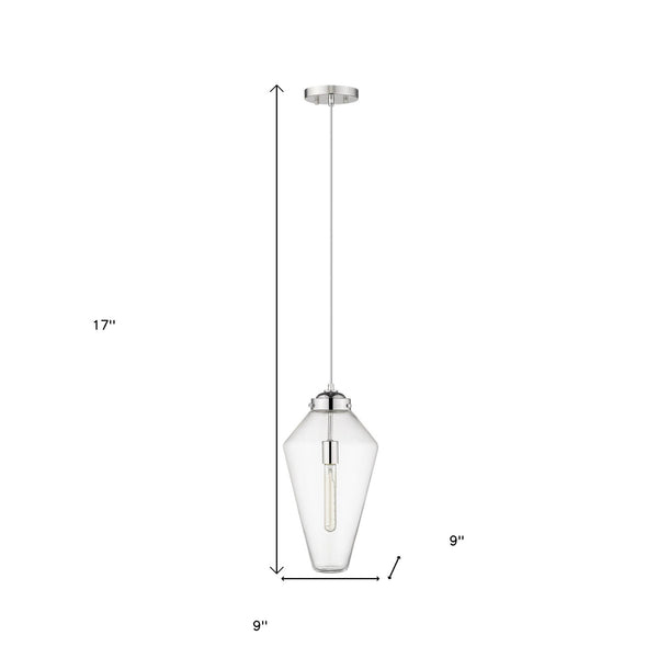 Homeroots Ballina 1-light Polished Nickel Mini-pendant   398247