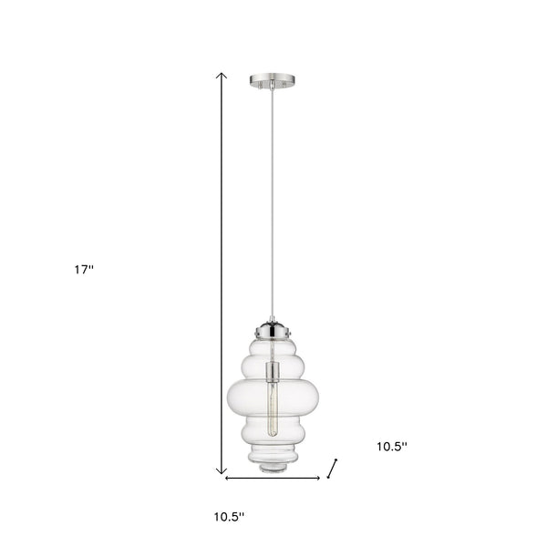 Homeroots Ballina 1-light Polished Nickel Mini-pendant   398248