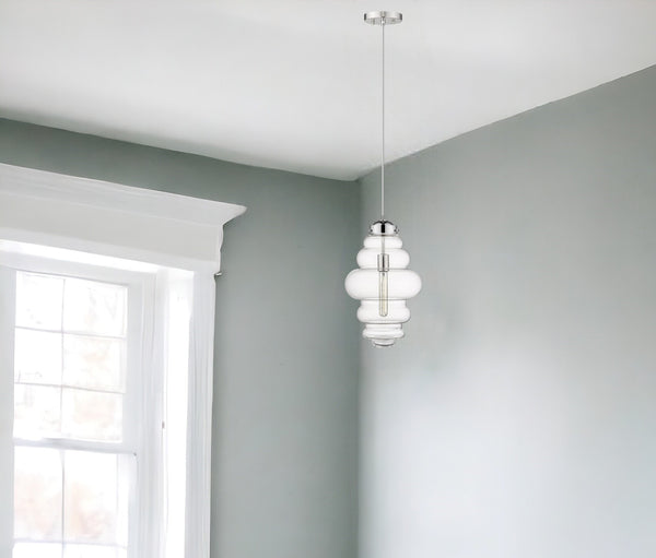 Homeroots Ballina 1-light Polished Nickel Mini-pendant   398248