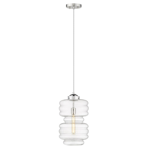 Homeroots Ballina 1-light Polished Nickel Mini-pendant   398249