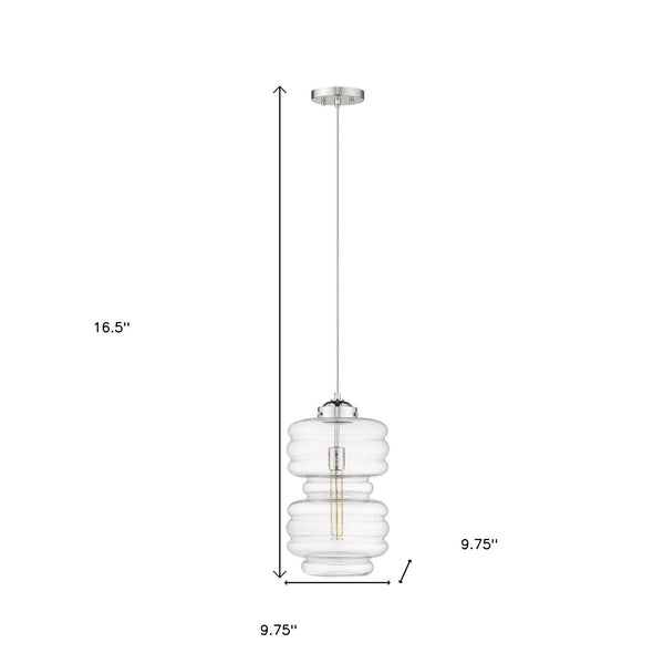 Homeroots Ballina 1-light Polished Nickel Mini-pendant   398249