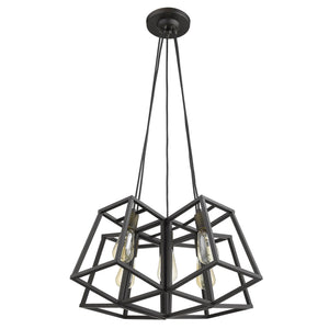 Homeroots Bronze Lantern Five Light Metal Dimmable Chandelier   398250