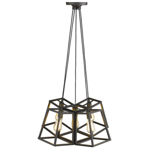 Homeroots Bronze Lantern Five Light Metal Dimmable Chandelier   398250