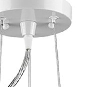 Homeroots Layla 1-light White Bowl Pendant   398252