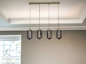 Homeroots Reece 4-light Aged Brass Island Pendant   398258