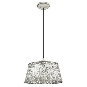 HomeRoots Iris Aged Ivory Pendant Light – Modern Geometric Design for Farmhouse Charm in Any Room! 398259