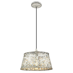 HomeRoots Iris Aged Ivory Pendant Light – Modern Geometric Design for Farmhouse Charm in Any Room! 398259
