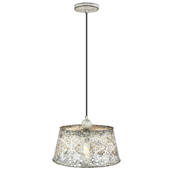 HomeRoots Iris Aged Ivory Pendant Light – Modern Geometric Design for Farmhouse Charm in Any Room! 398259