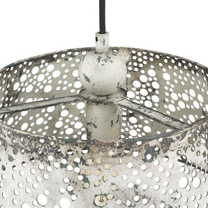 HomeRoots Iris Aged Ivory Pendant Light – Modern Geometric Design for Farmhouse Charm in Any Room! 398259
