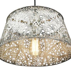 HomeRoots Iris Aged Ivory Pendant Light – Modern Geometric Design for Farmhouse Charm in Any Room! 398259