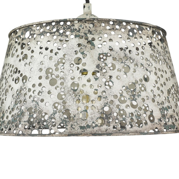 HomeRoots Iris Aged Ivory Pendant Light – Modern Geometric Design for Farmhouse Charm in Any Room! 398259