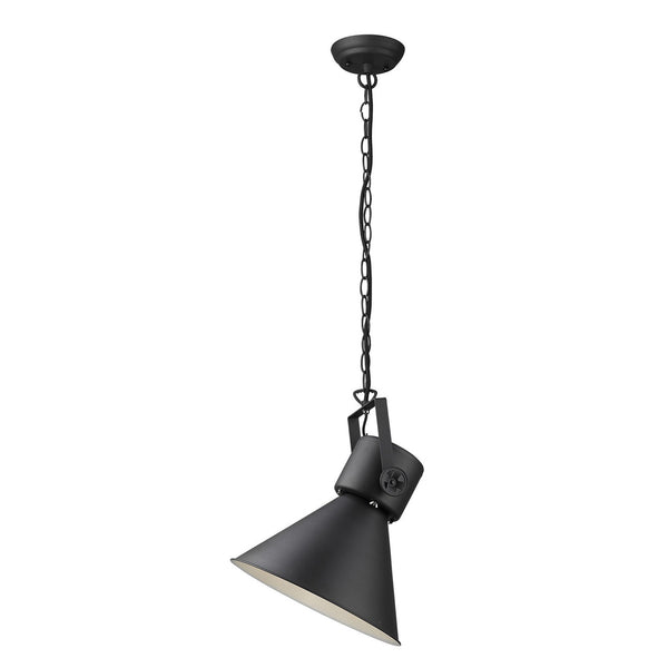 Homeroots Crew 1-light Matte Black Pendant   398265
