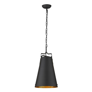 Homeroots Faza 1-light Matte Black Pendant   398269