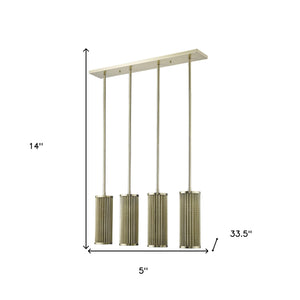 Homeroots Basetti 4-light Gold Pendant   398273