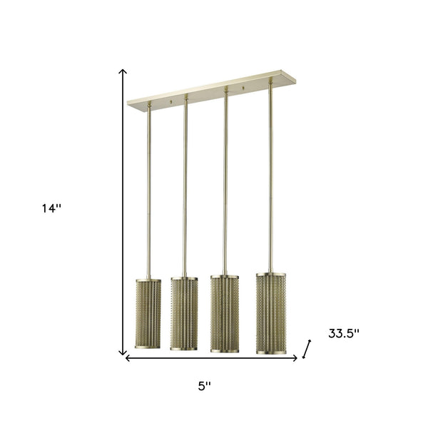 Homeroots Basetti 4-light Gold Pendant   398273