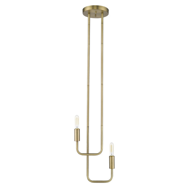 Homeroots Perret 2-light Aged Brass Pendant   398275