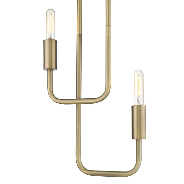 Homeroots Perret 2-light Aged Brass Pendant   398275
