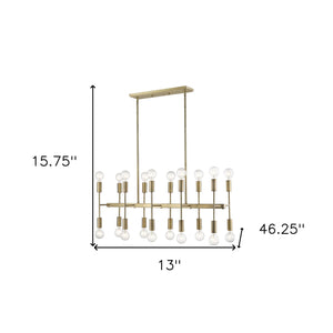 Homeroots Perret 20-light Aged Brass Island Pendant   398276