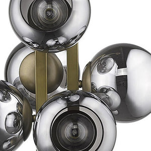 Homeroots Lunette 6-light Aged Brass Pendant   398277