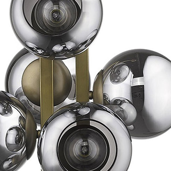 Homeroots Lunette 6-light Aged Brass Pendant   398277