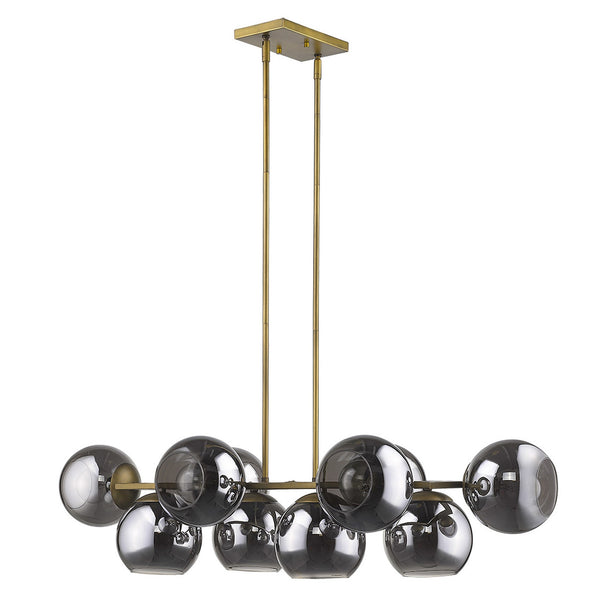 Homeroots Lunette 10-light Aged Brass Island Pendant   398278