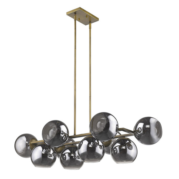 Homeroots Lunette 10-light Aged Brass Island Pendant   398278
