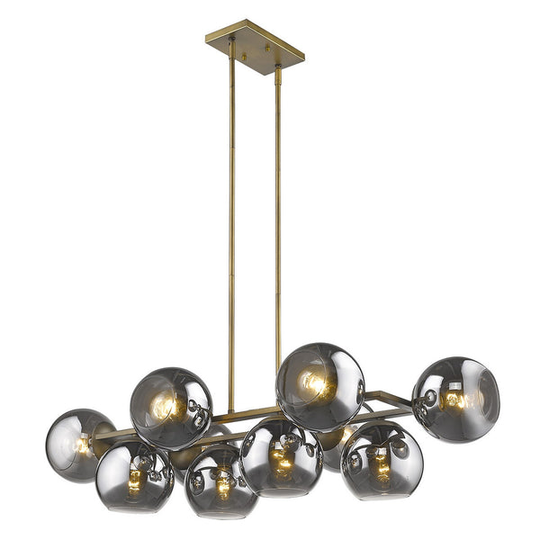 Homeroots Lunette 10-light Aged Brass Island Pendant   398278