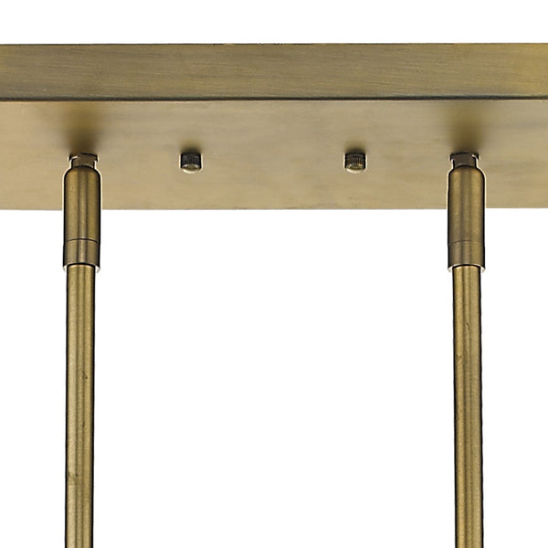 HomeRoots Monet 5-Light Brass Pendant Chandelier with Color-Changing Glass Shades for Modern Elegance & Warmth 398280